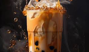 Bo Bar bubble tea with caramel topping